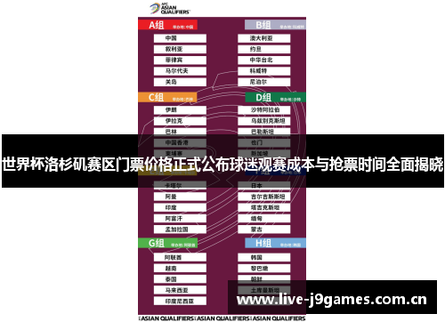 世界杯洛杉矶赛区门票价格正式公布球迷观赛成本与抢票时间全面揭晓 世界杯洛杉矶赛区门票价格正式公布球迷观赛成本与抢票时间全面揭晓